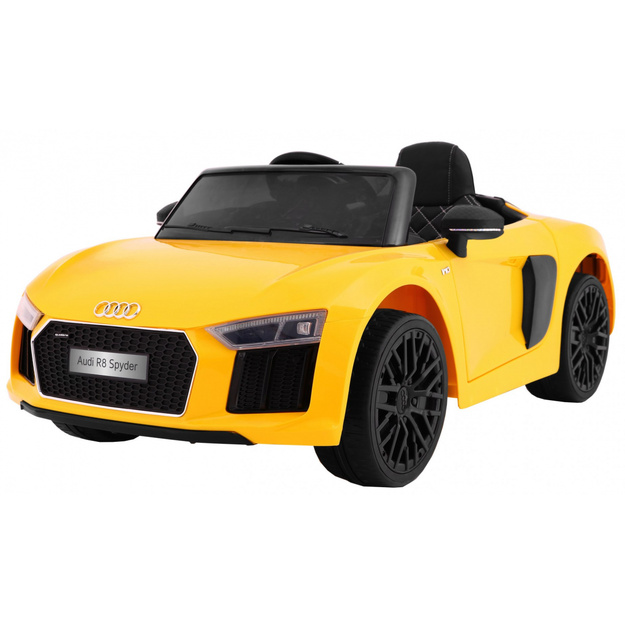 Laste elektriauto AUDI R8 Spyder, kollane