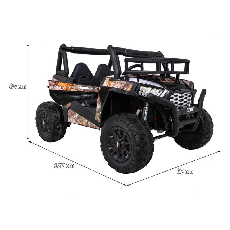 Buggy UTV elektriauto, must