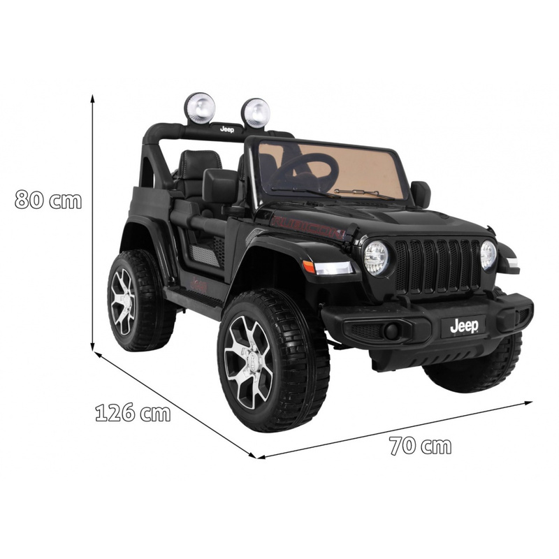 Jeep Wrangler Rubicon elektriline kahekohaline, must