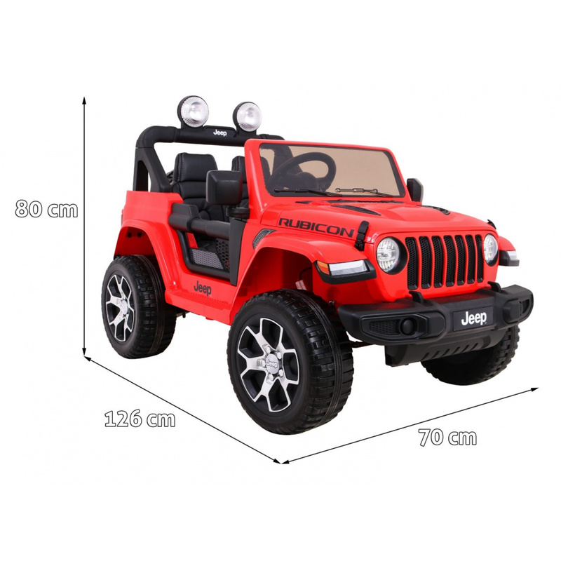 Jeep Wrangler Rubicon elektriline kahekohaline, punane