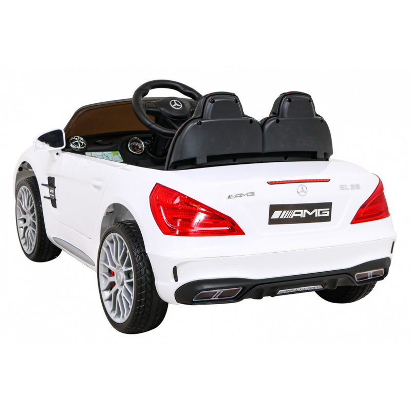 Mercedes Benz AMG SL65 S, ühekohaline elektriauto lastele, valge