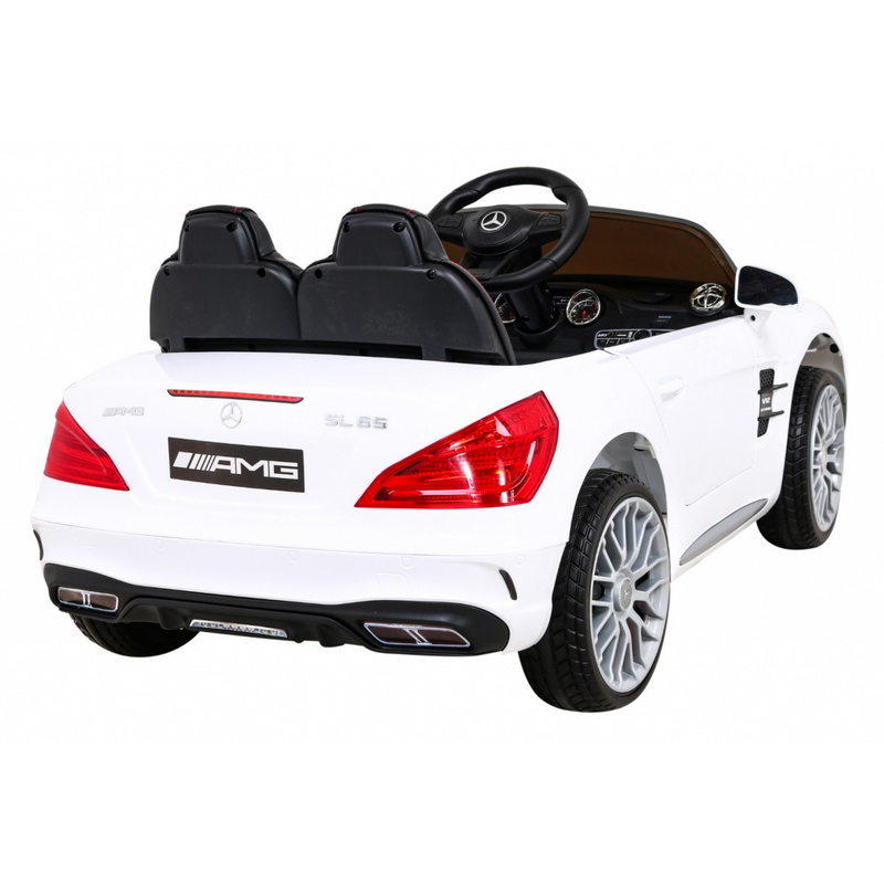 Mercedes Benz AMG SL65 S, ühekohaline elektriauto lastele, valge