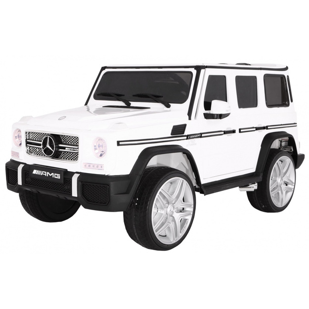 Mercedes G65 AMG elektriauto lastele, valge