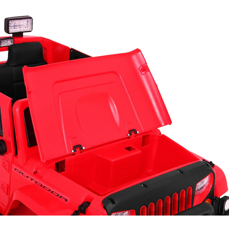 Mighty Jeep 4x4 elektriauto lastele, punane