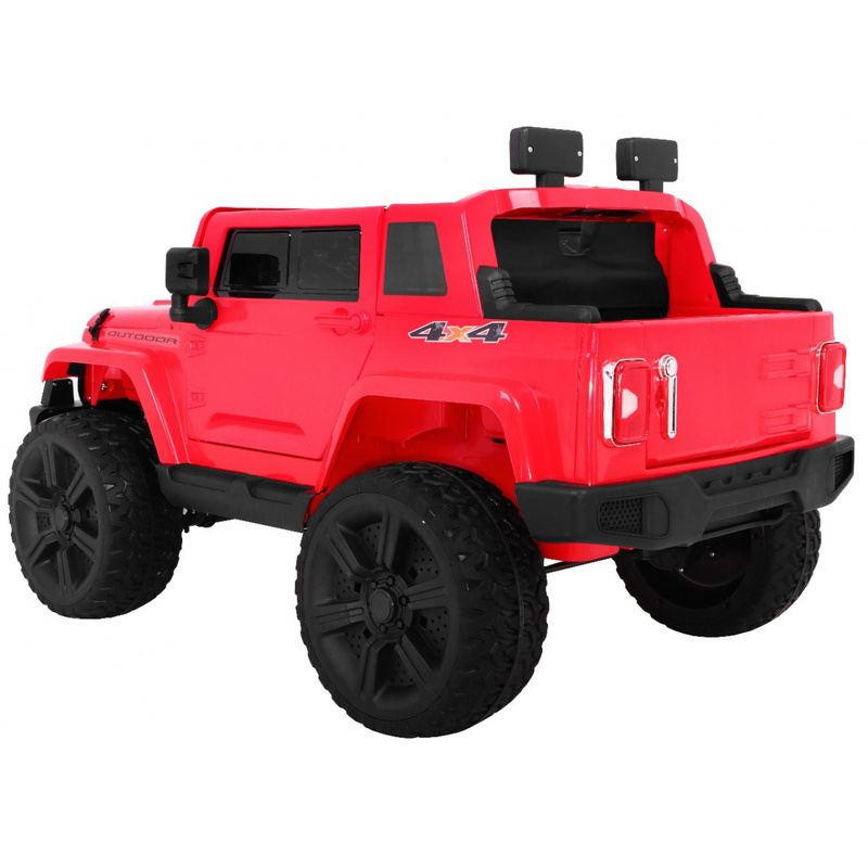 Mighty Jeep 4x4 elektriauto lastele, punane