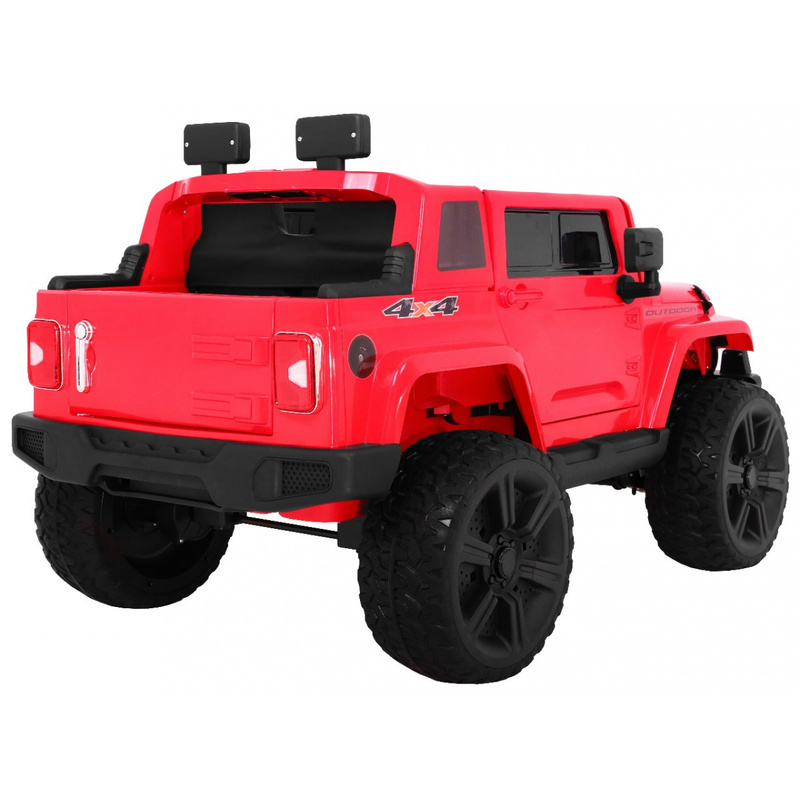 Mighty Jeep 4x4 elektriauto lastele, punane