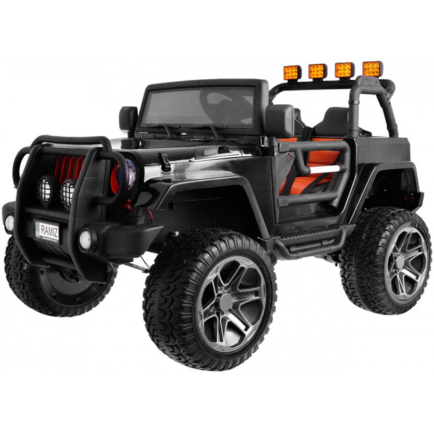 Monster Jeep 4x4 elektriauto lastele, must