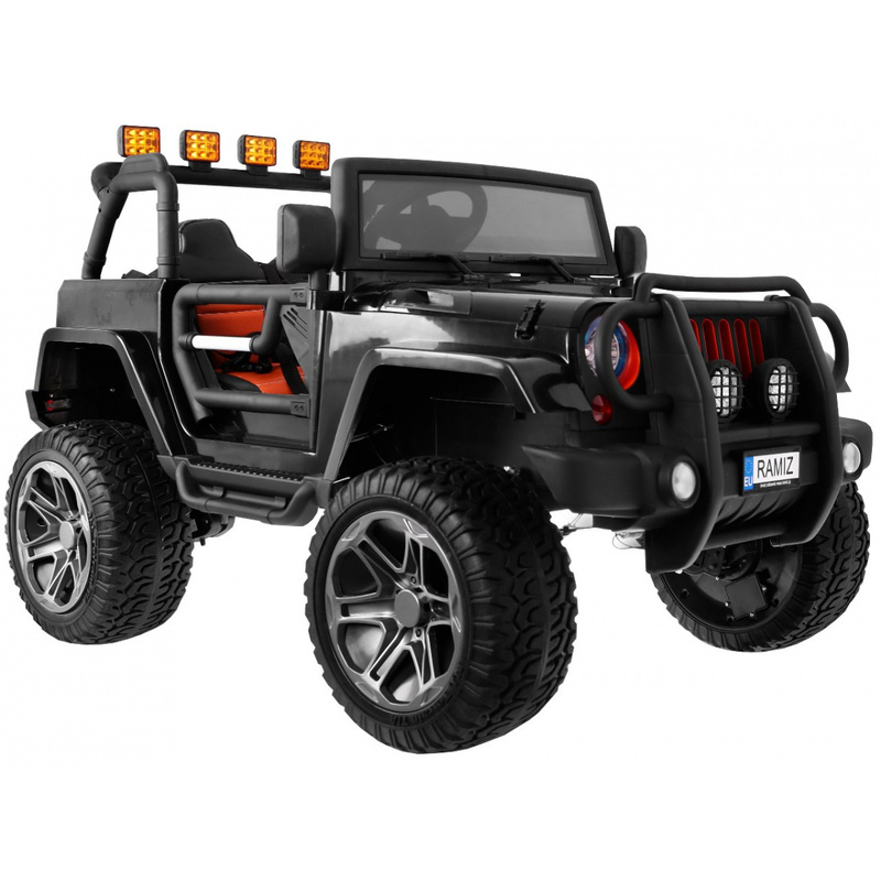 Monster Jeep 4x4 elektriauto lastele, must