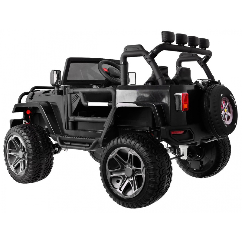 Monster Jeep 4x4 elektriauto lastele, must