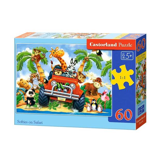 Castorland Softies on Safari Puzzle, 60 tükki