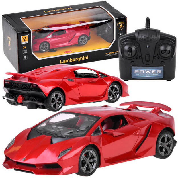 Kaugjuhitav auto - Lamborghini, punane