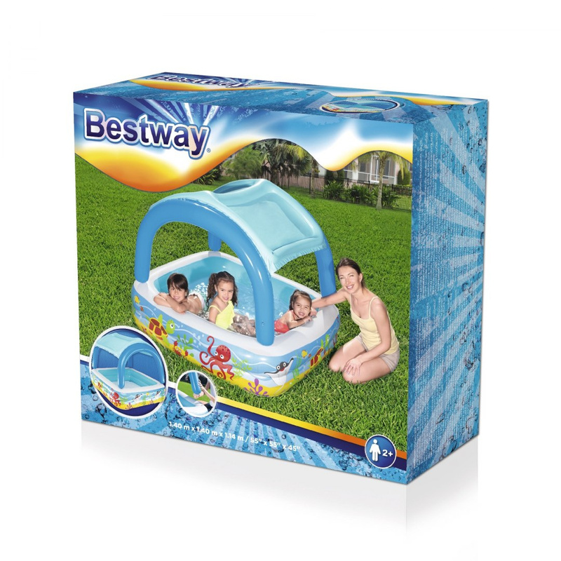 Bestway sõudmisbassein koos varikatusega 147x147x122 cm