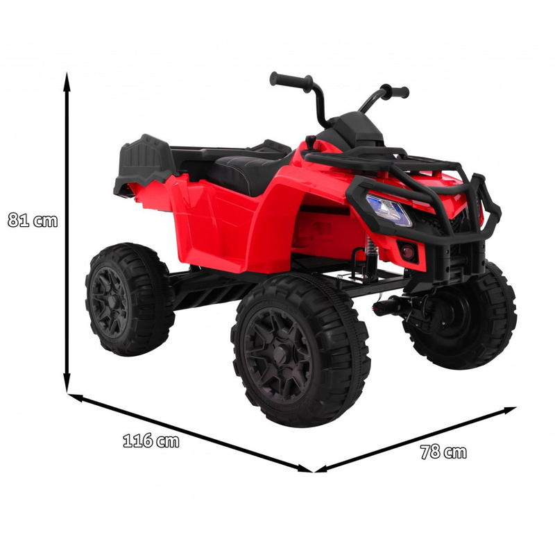 quad xl atv lastele, punane