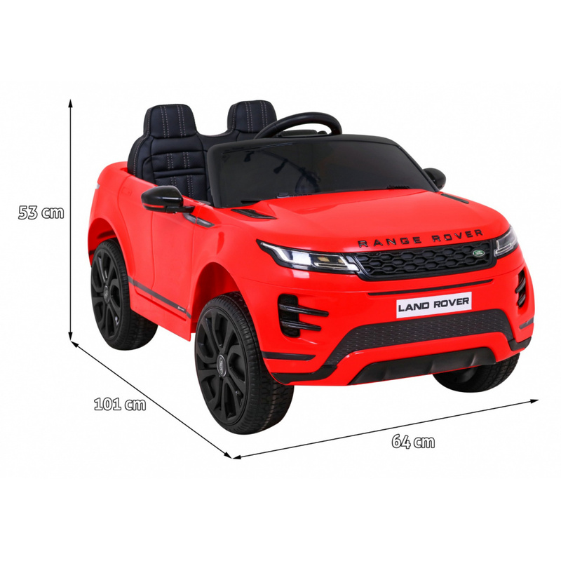 Rang Rover Evoque ühekohaline elektriauto, punane