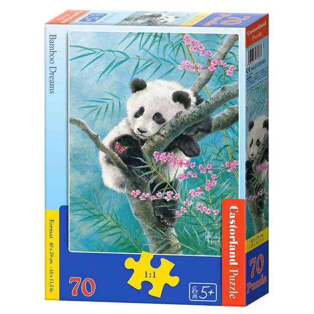 Pusle 70 tükki, panda bambusel