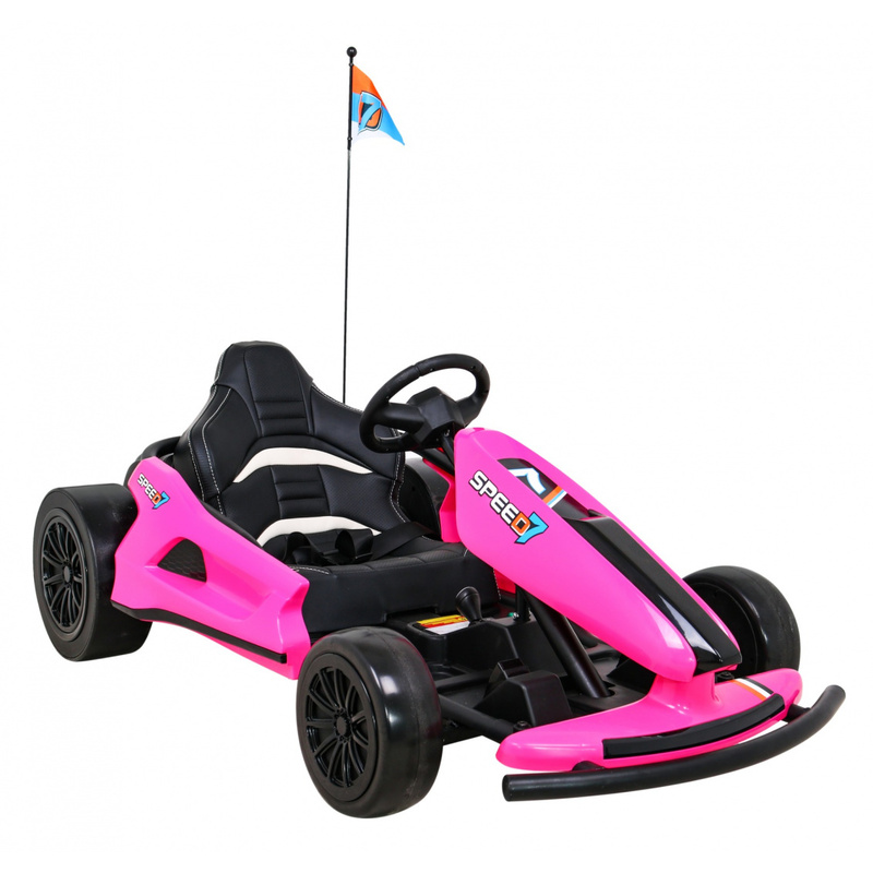 Laste ühekohaline elektriline gokart - Speed 7 Drift King, roosa