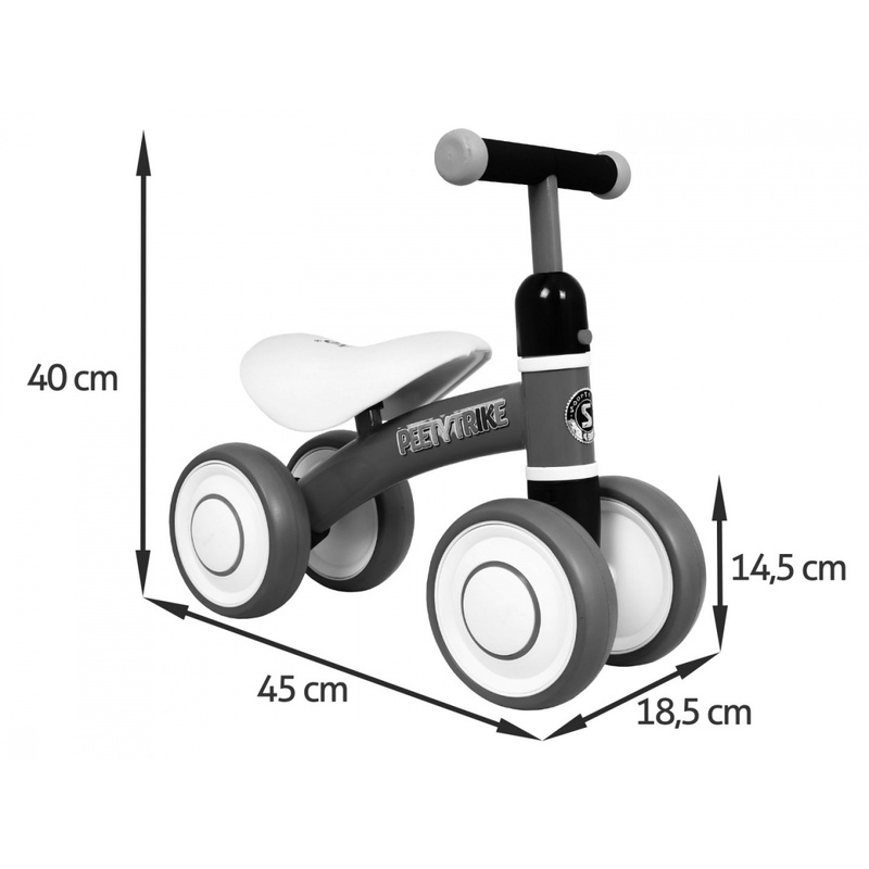 PettyTrike kaherattaline tasakaaluratas, valge