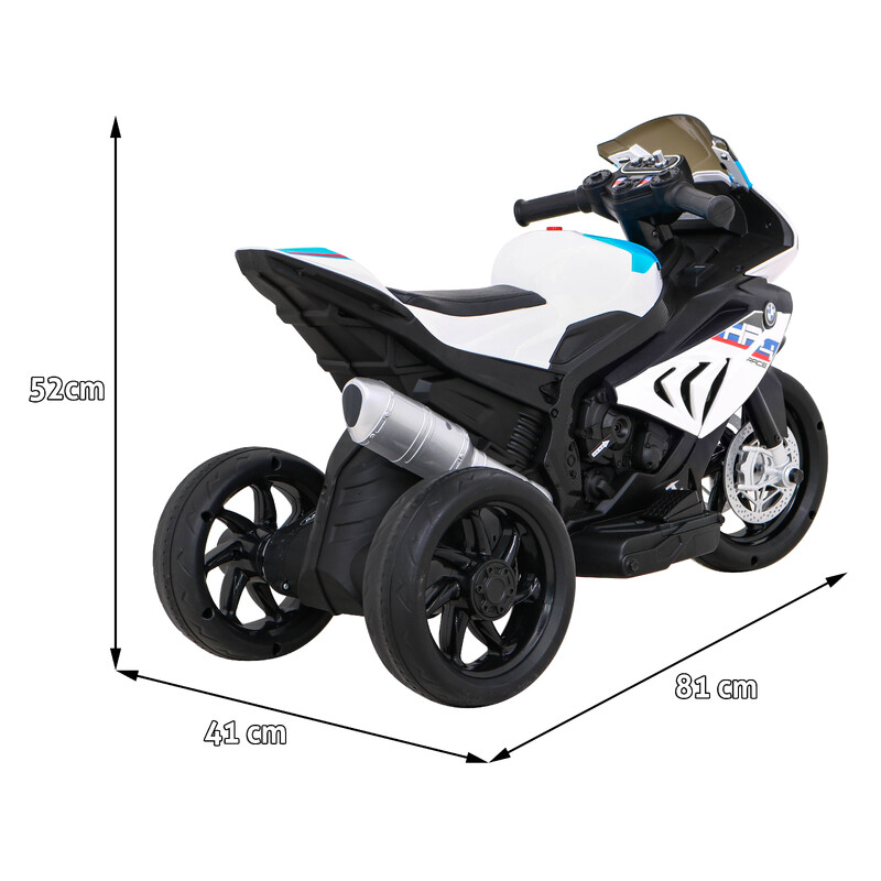 Laste elektriline mootorratas - BMW HP4, valge