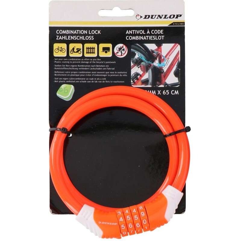 Dunlop jalgrattalukk 10 mm x 65 cm, oranž