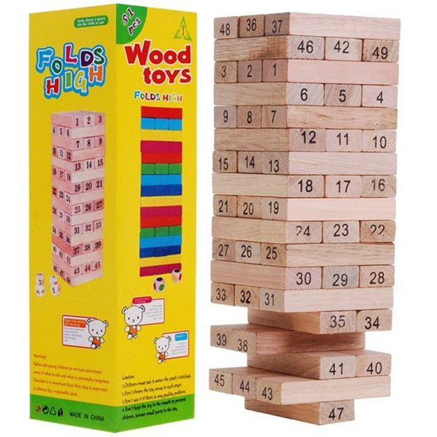 Puidust Jenga torniplokid