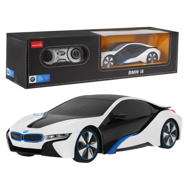 BMW i8 puldiga juhitav auto, valge