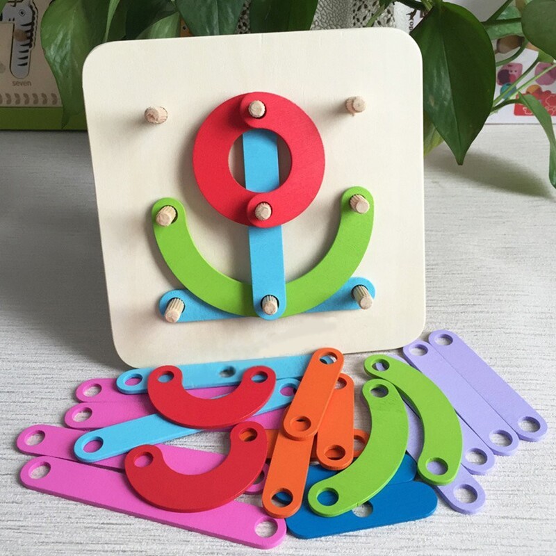 Puidust Montessori puzzle mäng