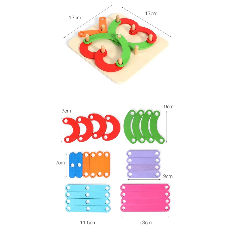 Puidust Montessori puzzle mäng