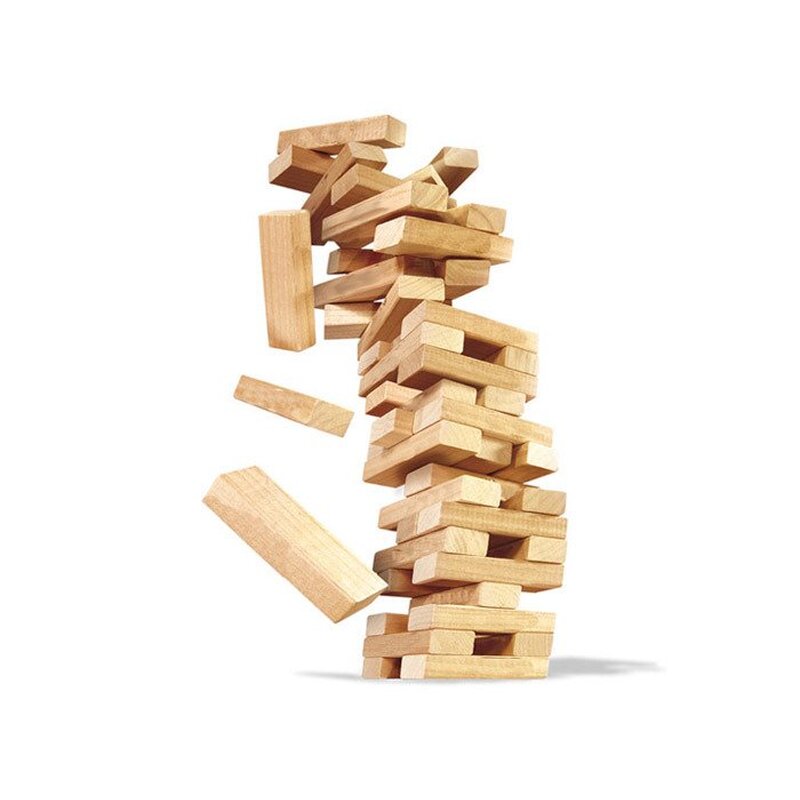 Puidust pusletorn - Jenga, 54 tükki