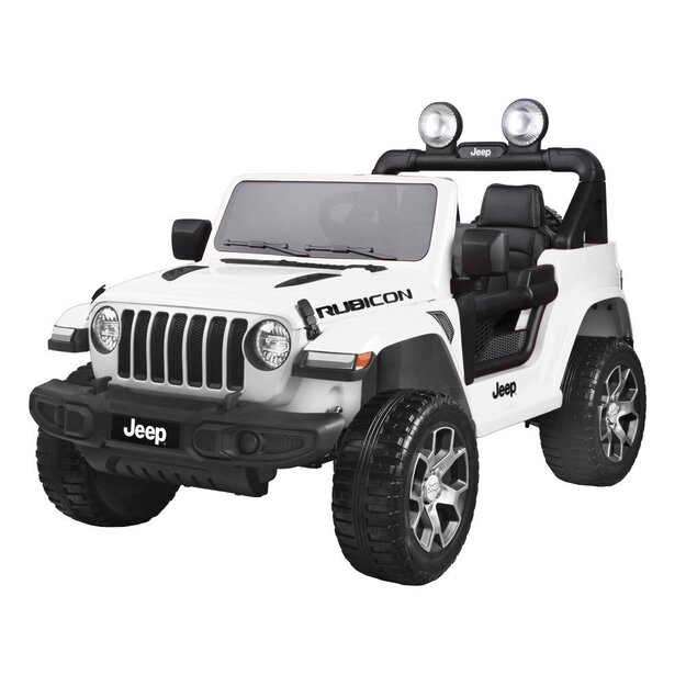 Kahekohaline elektriauto "JEEP Wrangler Rubicon", valge