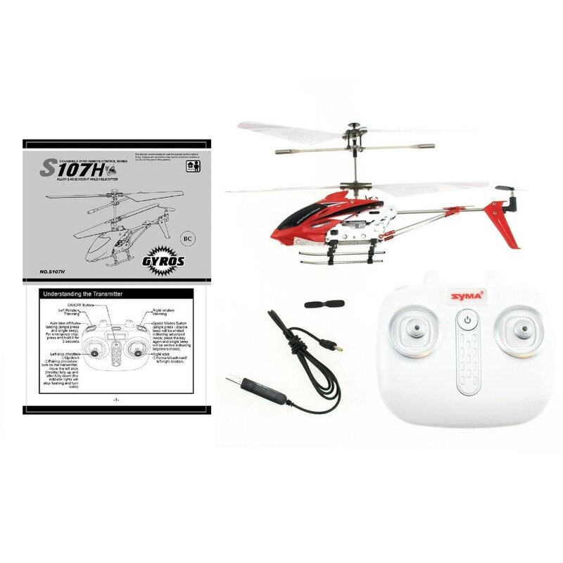 Kaugjuhitav helikopter Syma S107H, punane