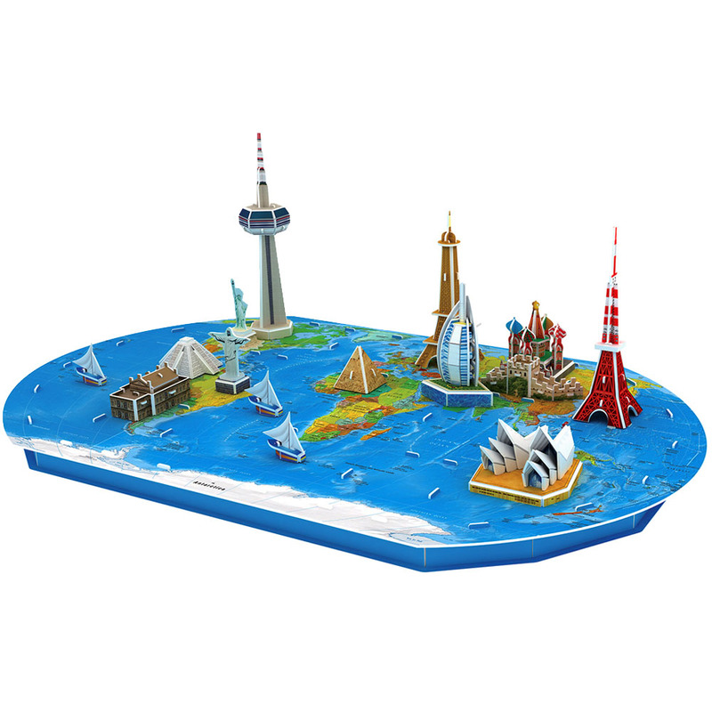 3D puzzle Maailma kaart