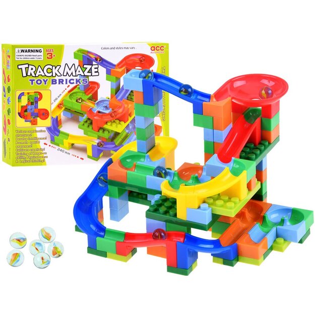 Värvilised klotsid Track Maze Toy Bricks, 152 detaili