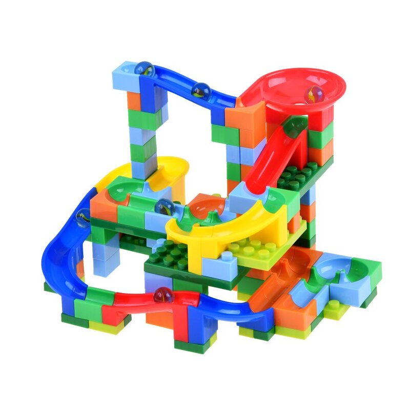 Värvilised klotsid Track Maze Toy Bricks, 152 detaili