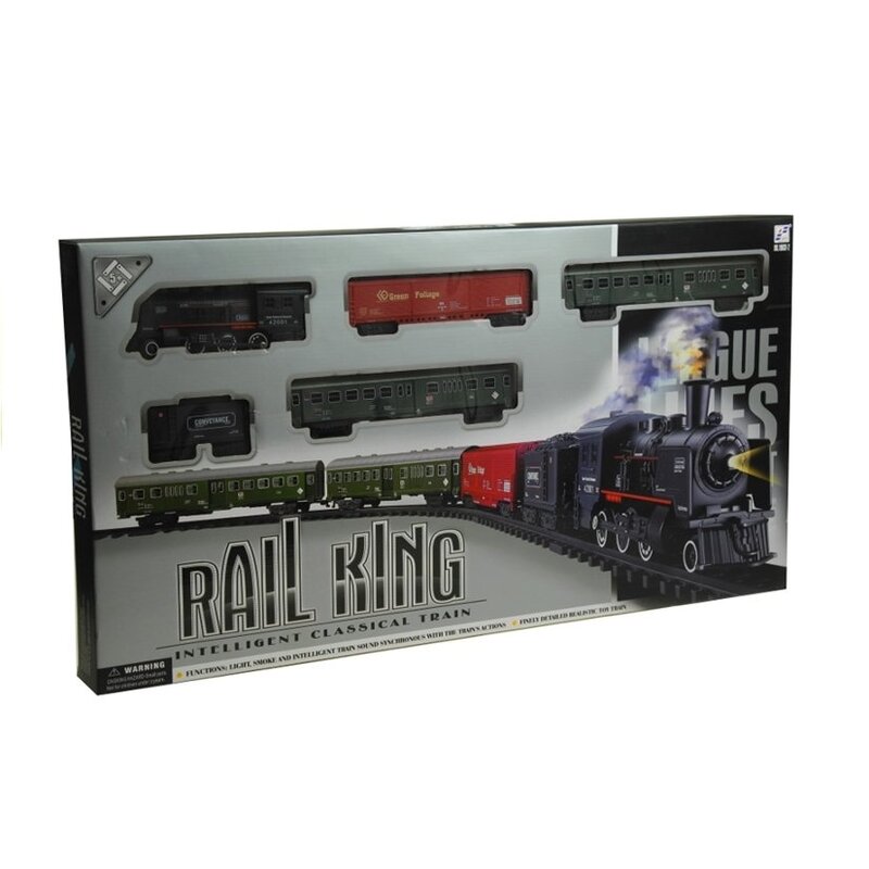 Suitsu puhuv rong koos rööbastega Rail King