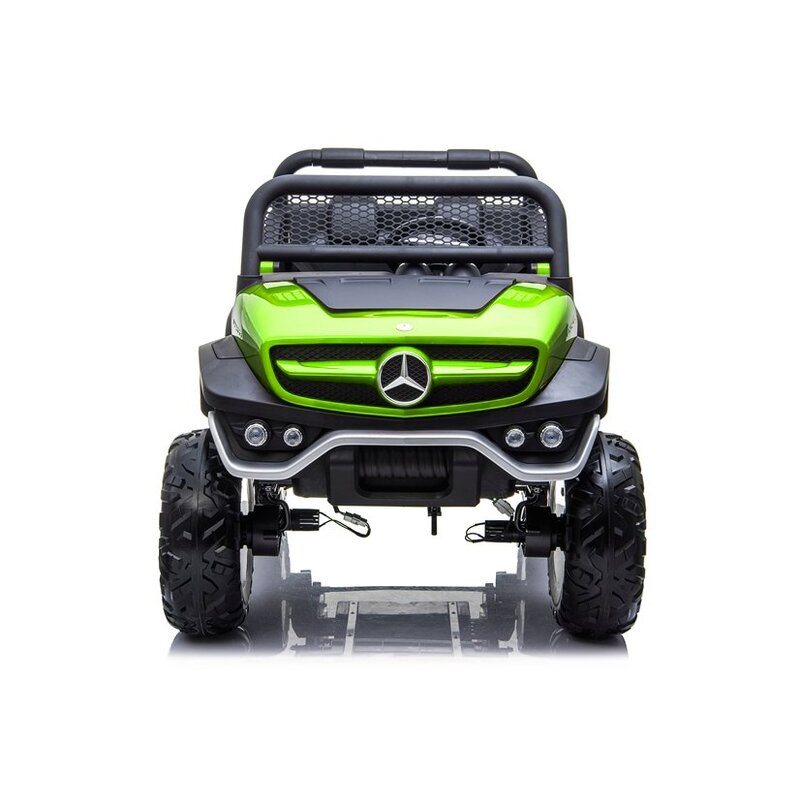 Laste ühekohaline elektriauto Mercedes Unimog, roheline