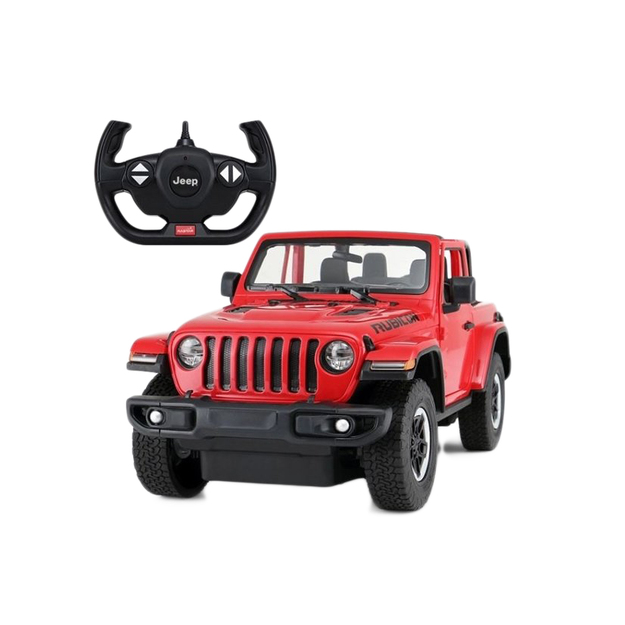 Kaugjuhitav Jeep Wrangler Rubicon, 1:14, punane