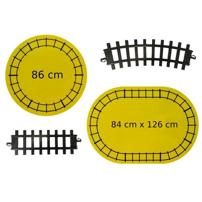 Mängurong rööbastega, 350 cm