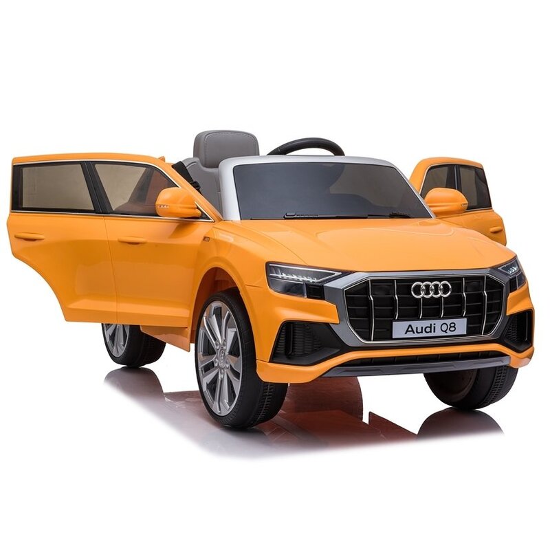 Laste ühekohaline elektriauto „Audi Q8“, kollane