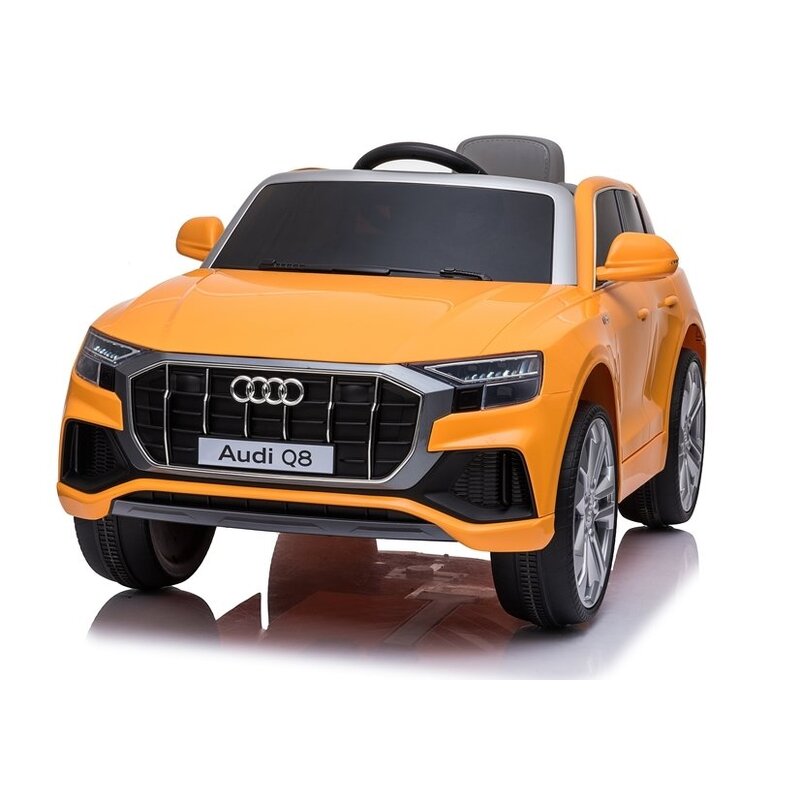 Laste ühekohaline elektriauto „Audi Q8“, kollane