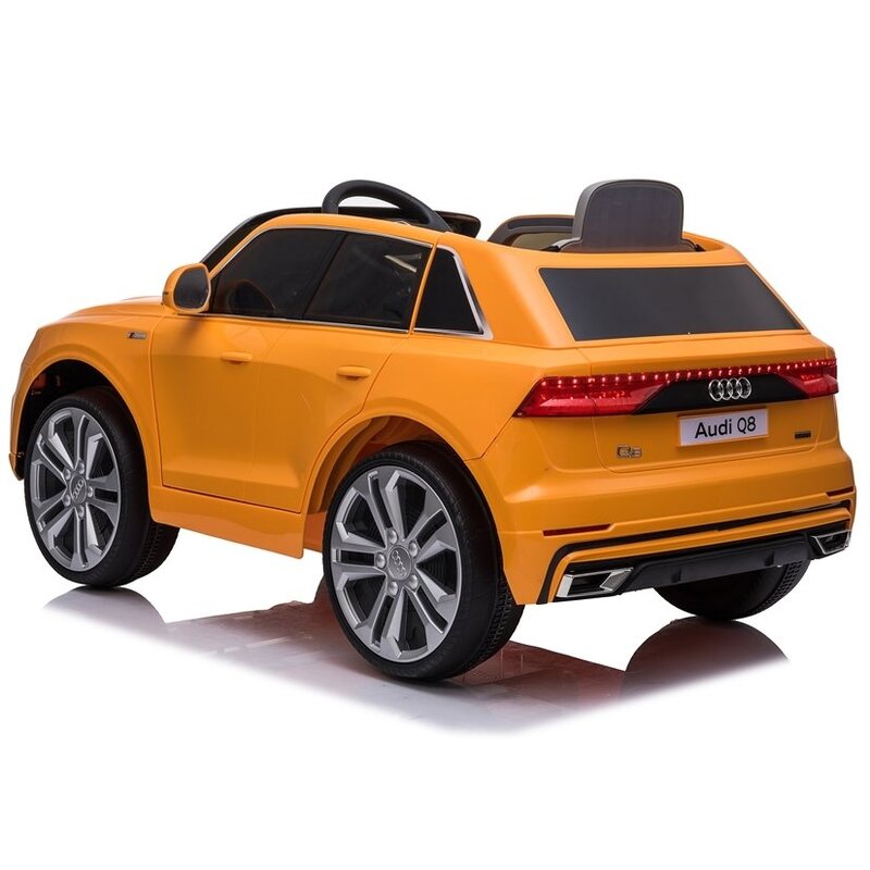 Laste ühekohaline elektriauto „Audi Q8“, kollane