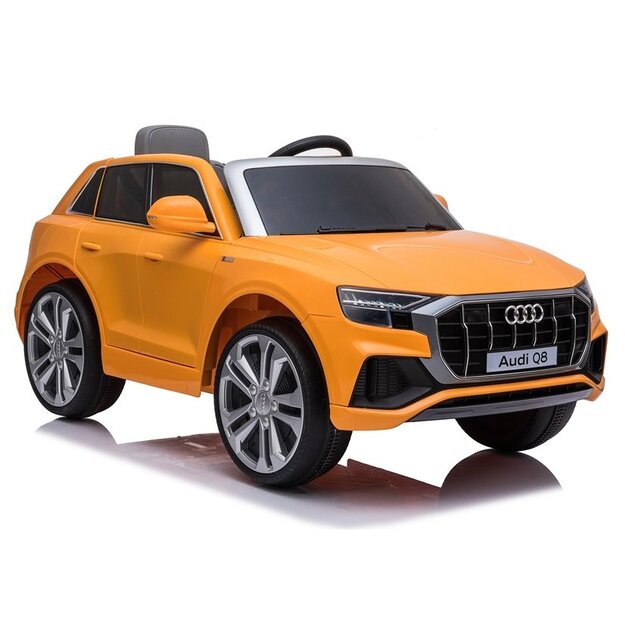 Laste ühekohaline elektriauto „Audi Q8“, kollane