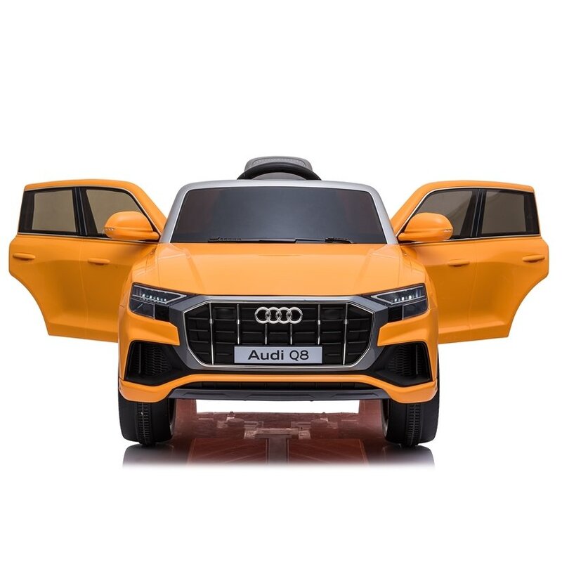 Laste ühekohaline elektriauto „Audi Q8“, kollane