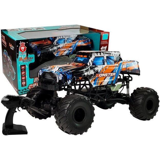 Puldiga auto Rock Crawler 4x4, oranž