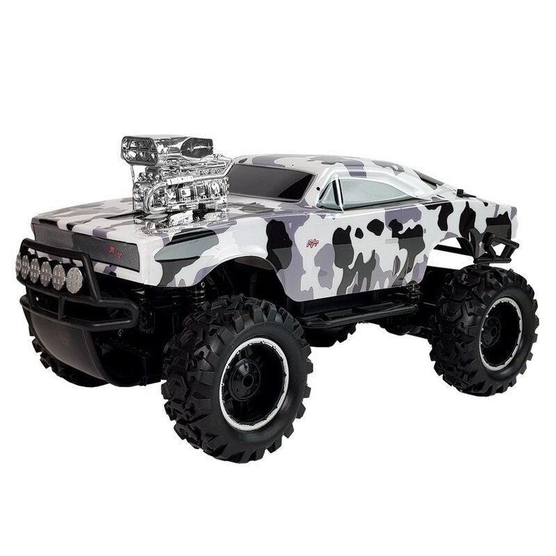 Sand Monster-Camo kaugjuhitav auto, must ja valge