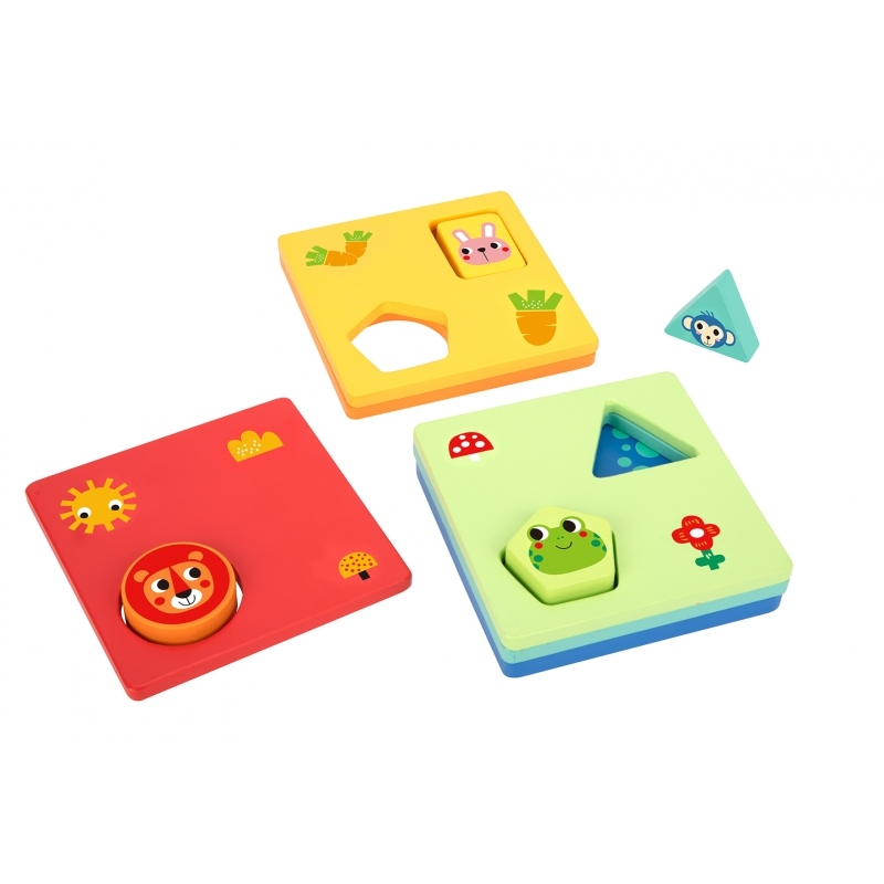 Montessori puust puzzle - Loomad