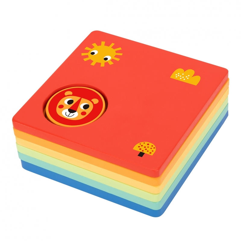 Montessori puust puzzle - Loomad