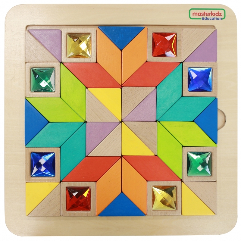 Puidust mosaiikpuzzle Tangram