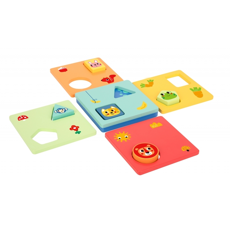 Montessori puust puzzle - Loomad