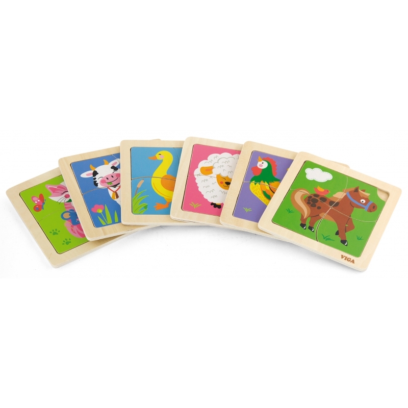 Puidust puzzle Viga, lehm