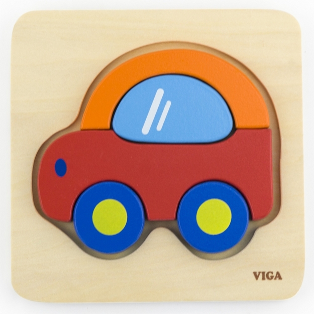 Puidust puzzle Viga, auto